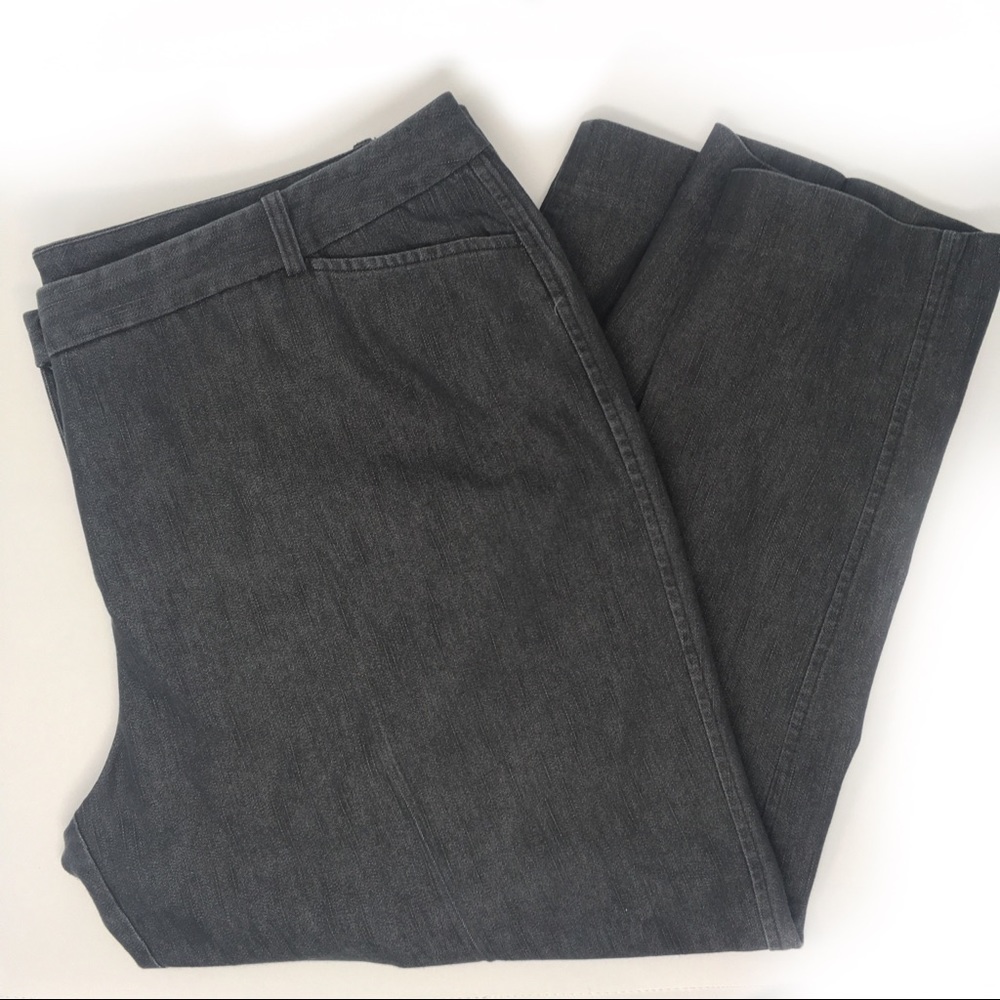 Clearance Sale-Worthington Plus Size Modern Fit Gray Crop Pants